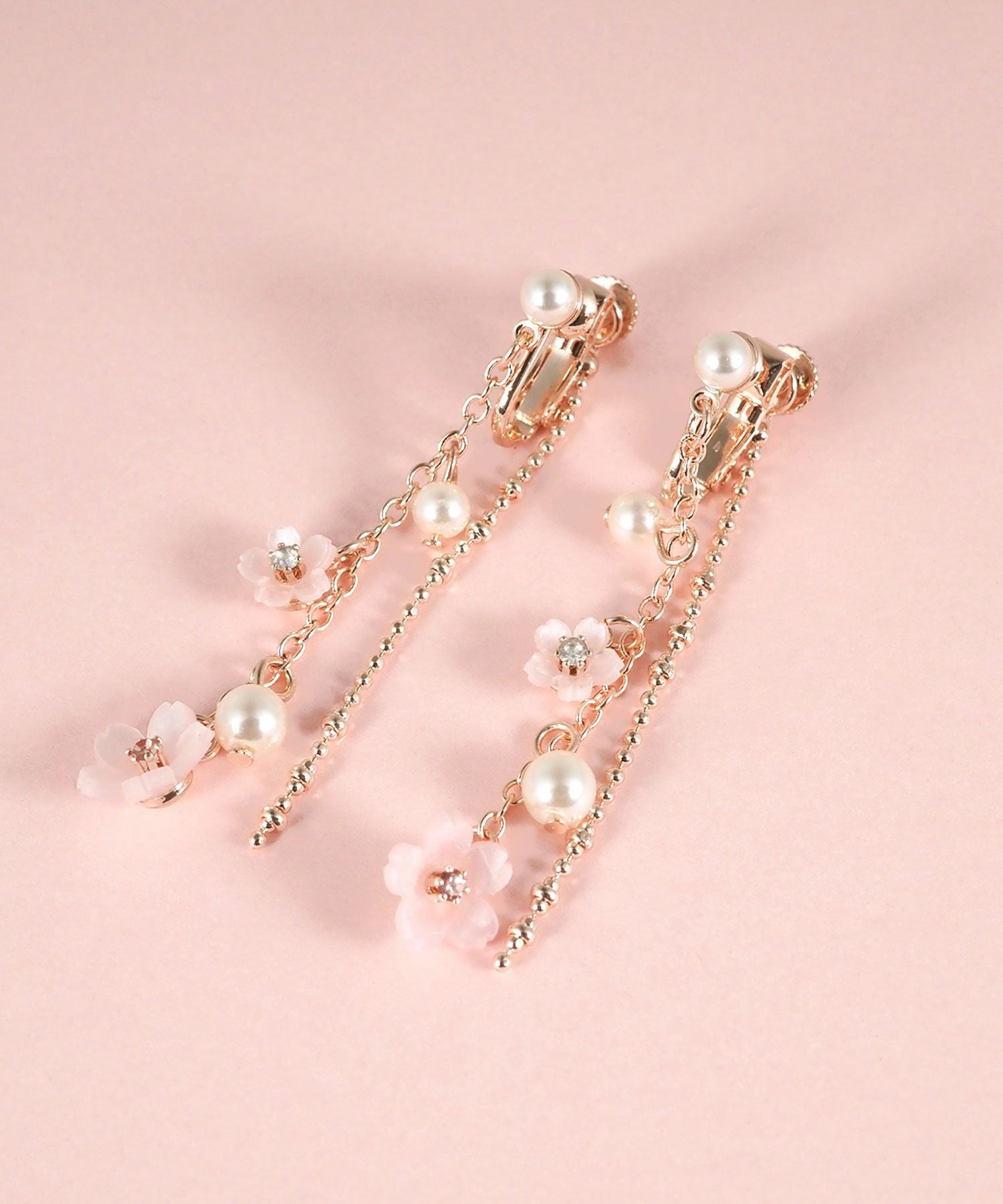 サクラパール2連イヤリング