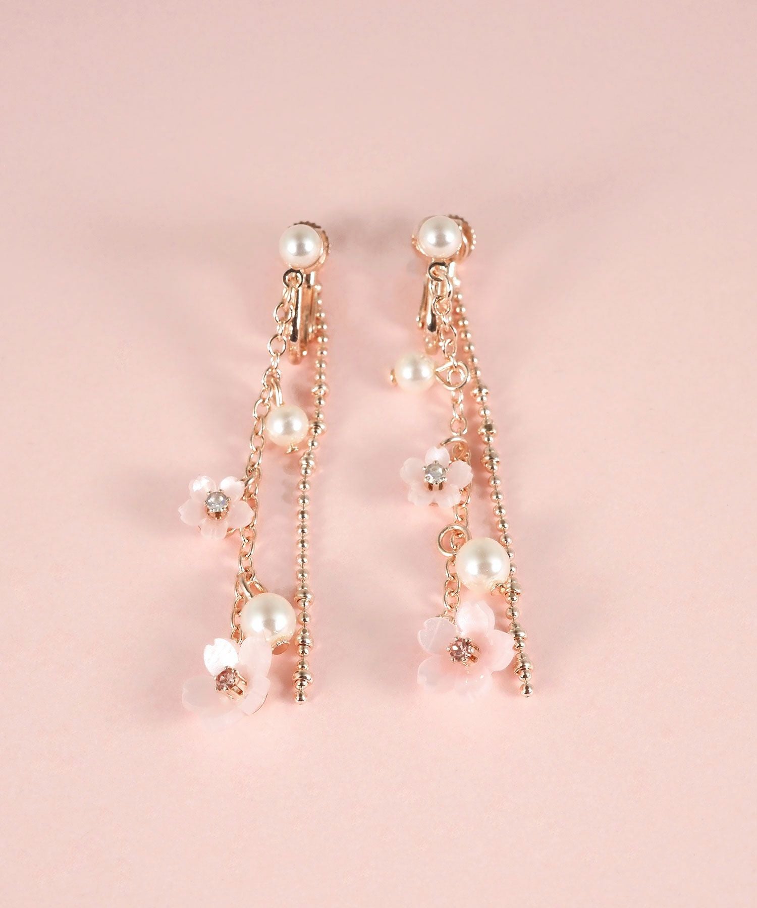 サクラパール2連イヤリング