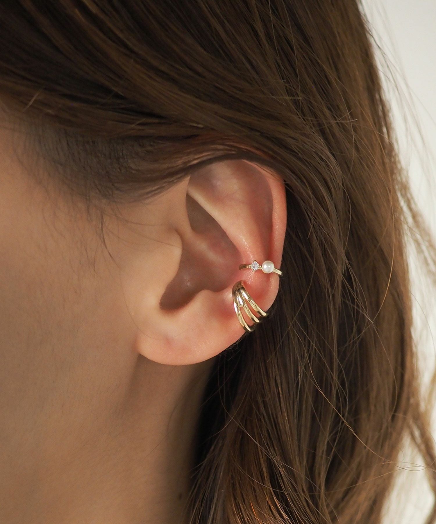 パール×トロワラインセットイヤーカフ