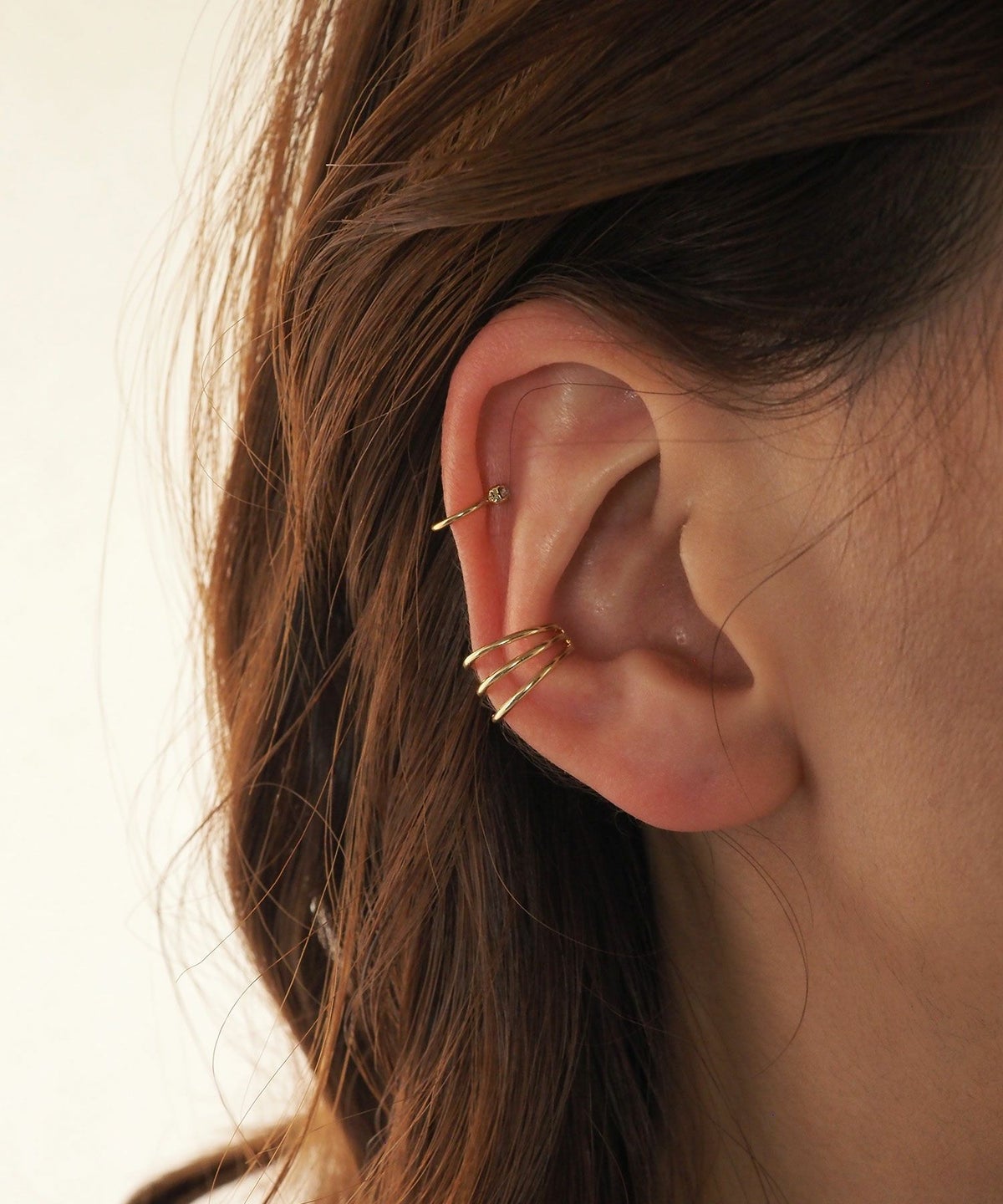 トロワライン×ポイントビジューセットイヤーカフ