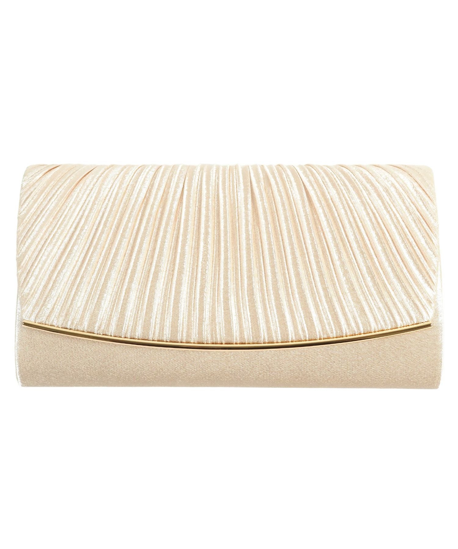 2wayサテンプリーツクラッチバッグ