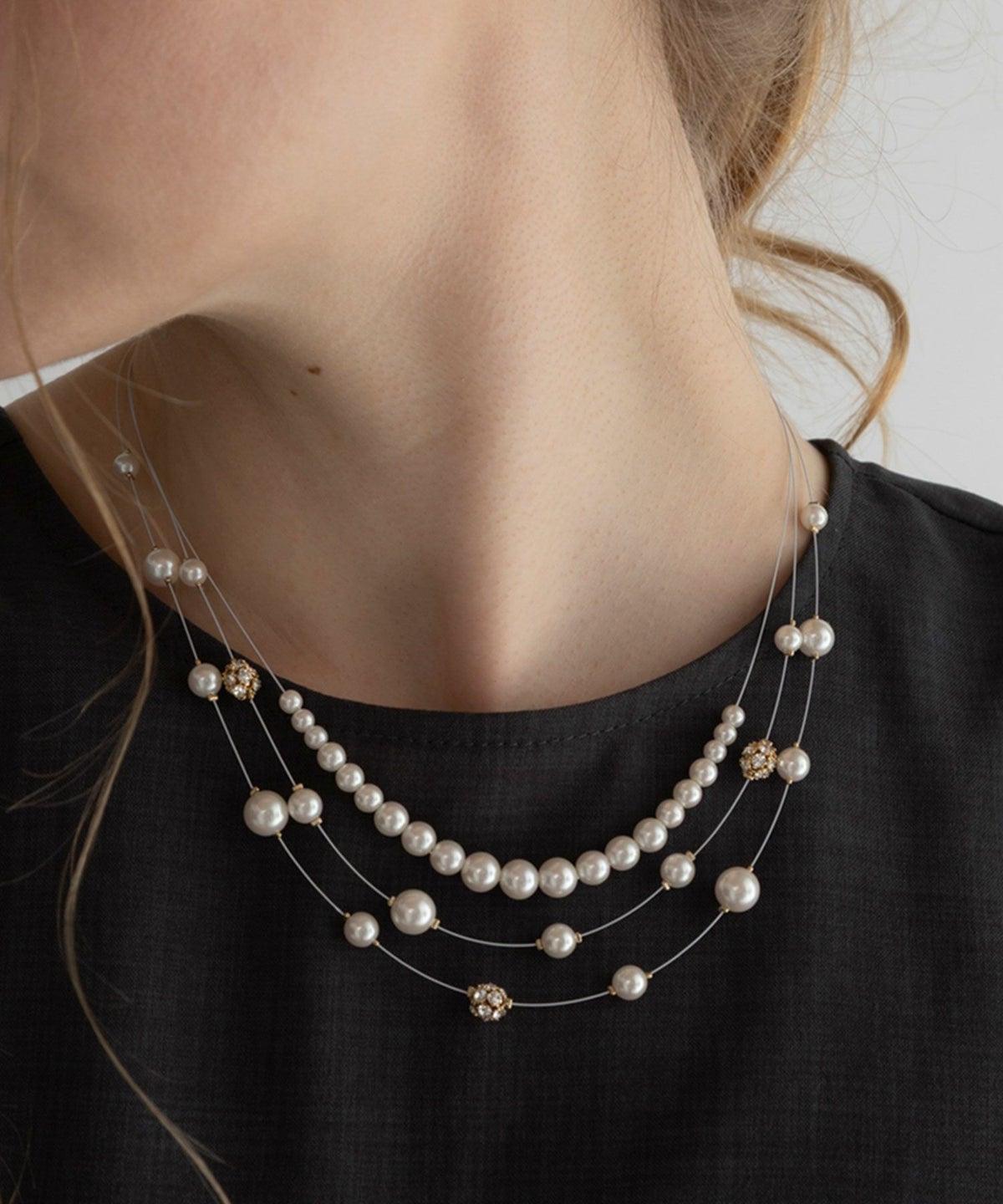 ワイヤーパールネックレス【MUK voyalibre】