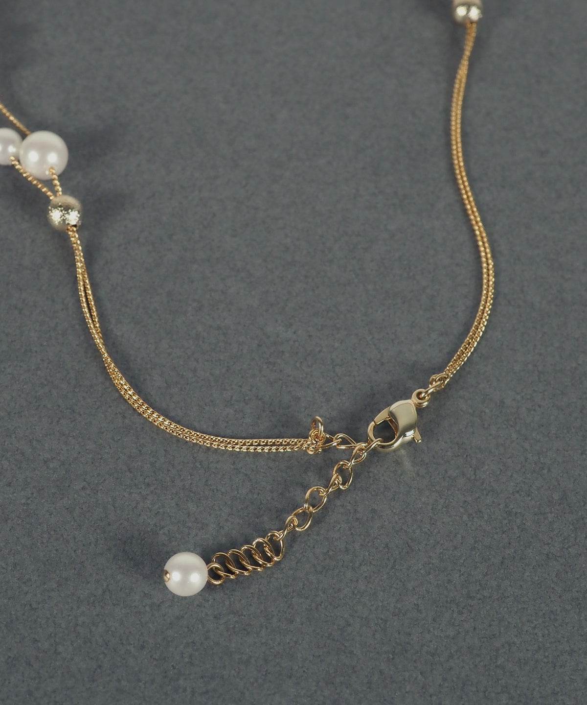 パール×メタルボールクロッシングネックレス【MUK voyalibre】