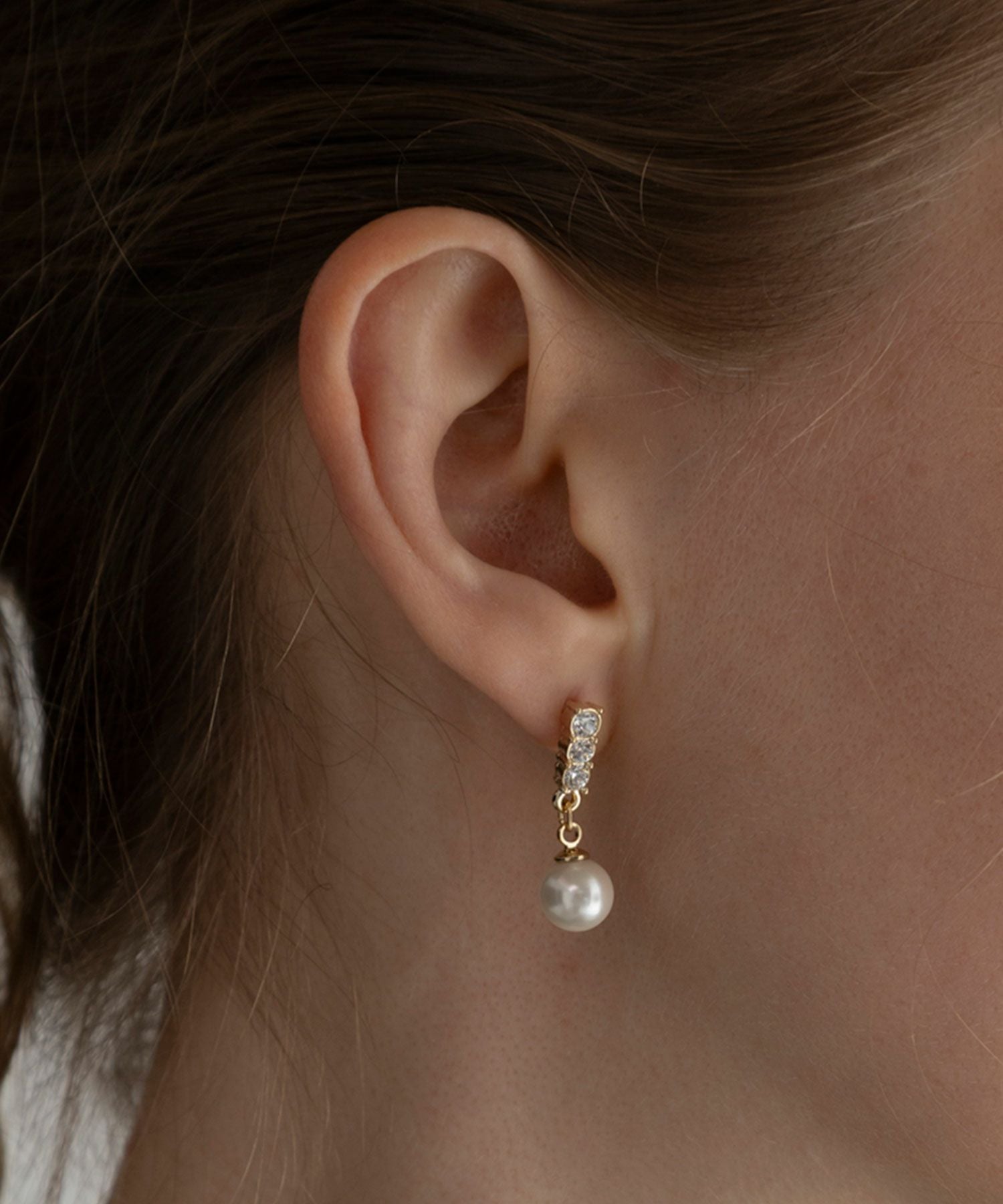 スリーグレインズパールイヤリング【MUK voyalibre】