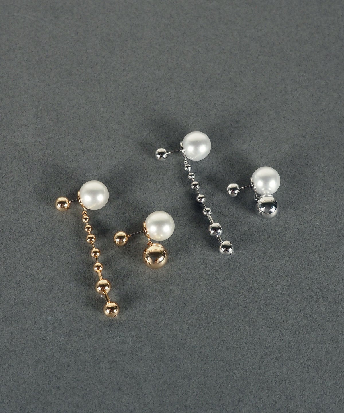 ステーションメタルボール×パールチタンポストピアス【MUK voyalibre】