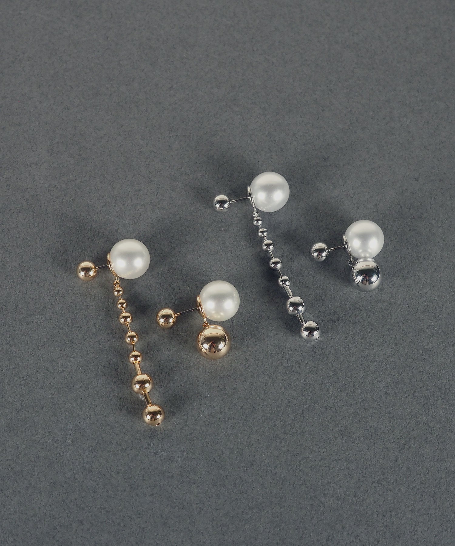 ステーションメタルボール×パールチタンポストピアス【MUK voyalibre】