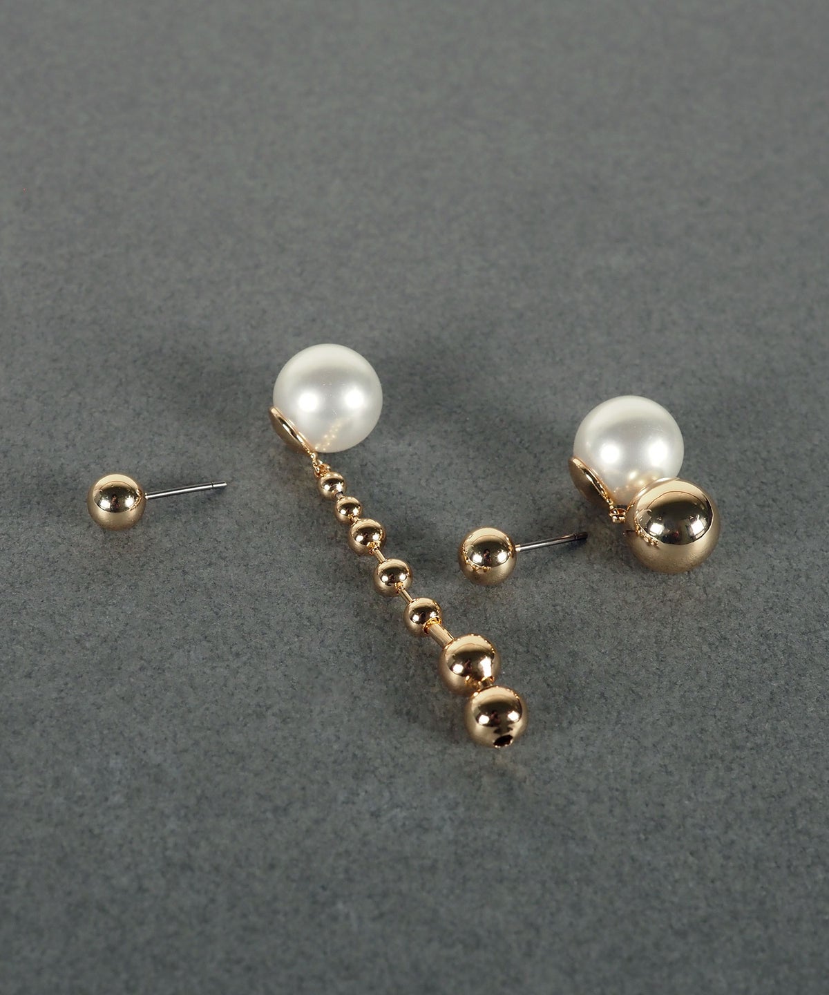 ステーションメタルボール×パールチタンポストピアス【MUK voyalibre】