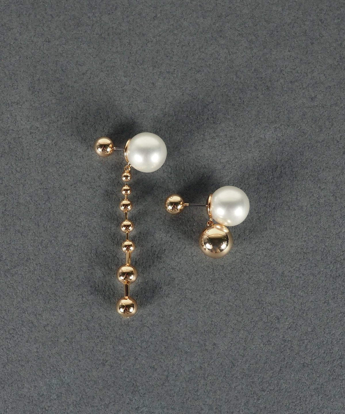 ステーションメタルボール×パールチタンポストピアス【MUK voyalibre】