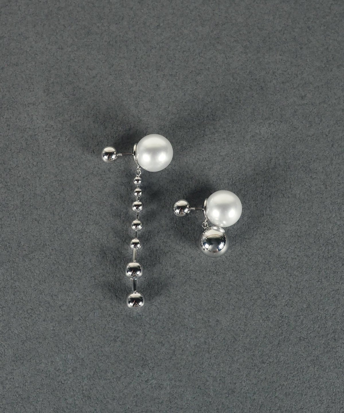 ステーションメタルボール×パールチタンポストピアス【MUK voyalibre】