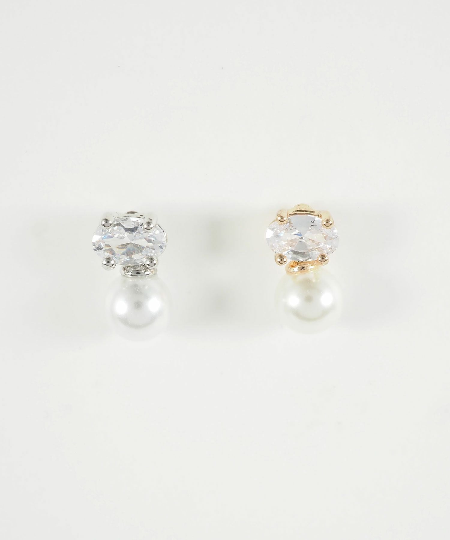 ミニマルストーンパールチタンポストピアス【MUK voyalibre】