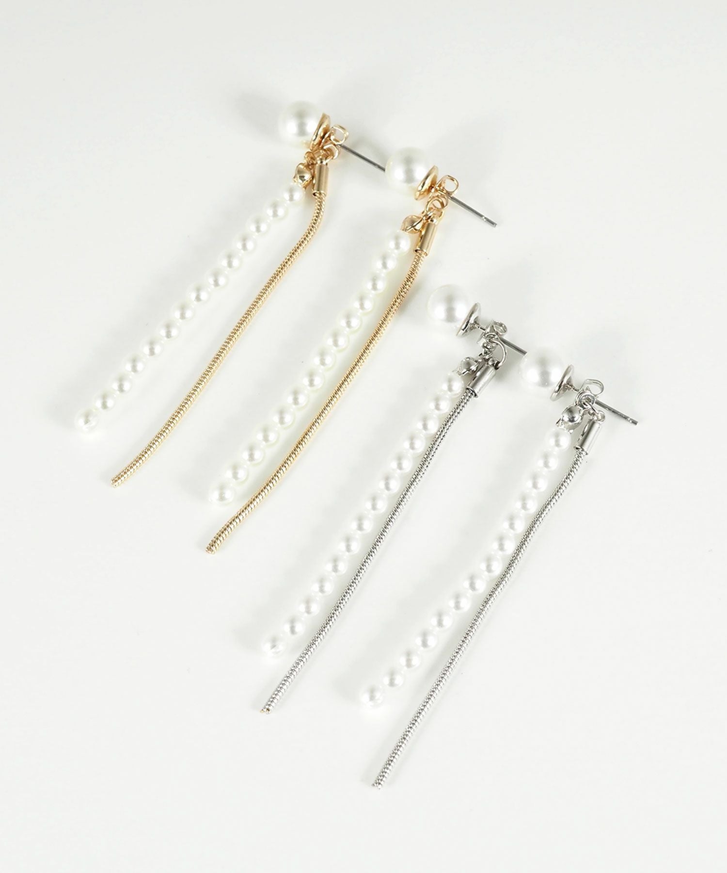 パールラインロングチタンポストピアス【MUK voyalibre】