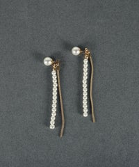 パールラインロングチタンポストピアス【MUK voyalibre】