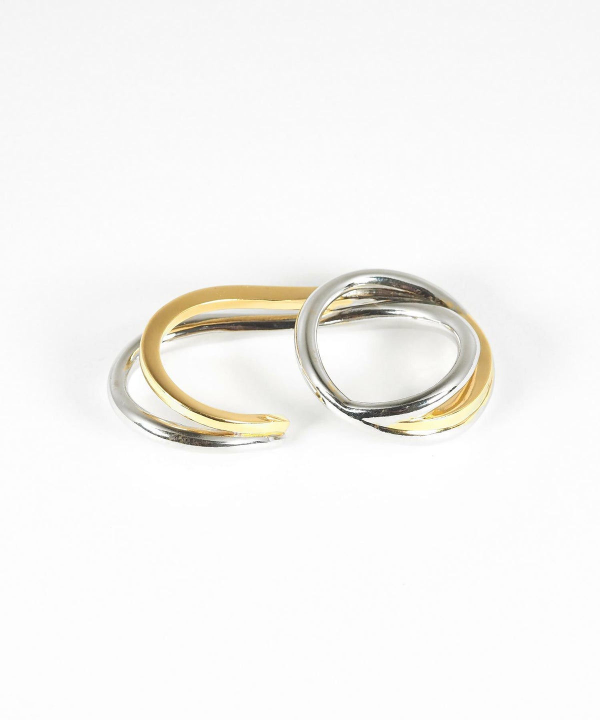 ボリュームメタルダブルリング