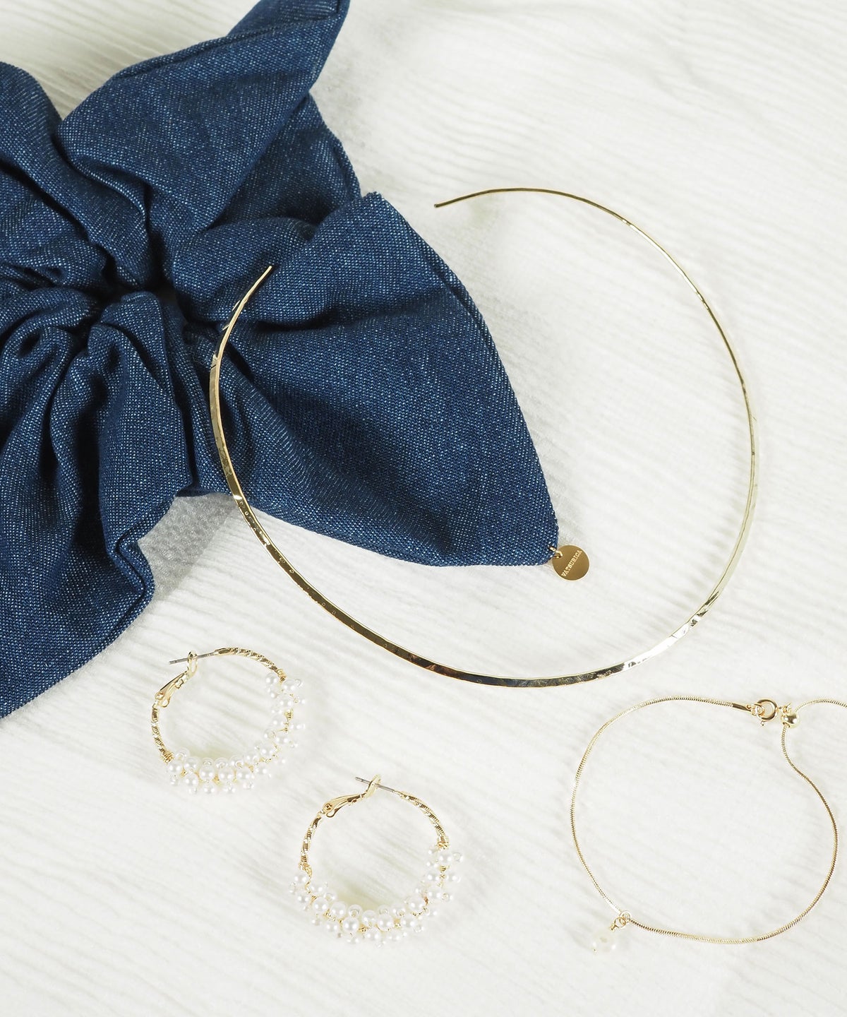 デニムスクエアシュシュ