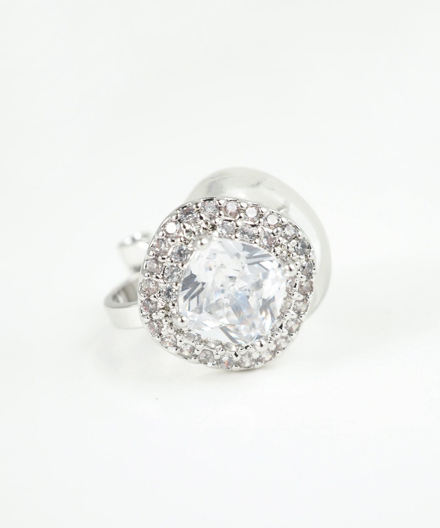 スクエアビジュークリップイヤリング