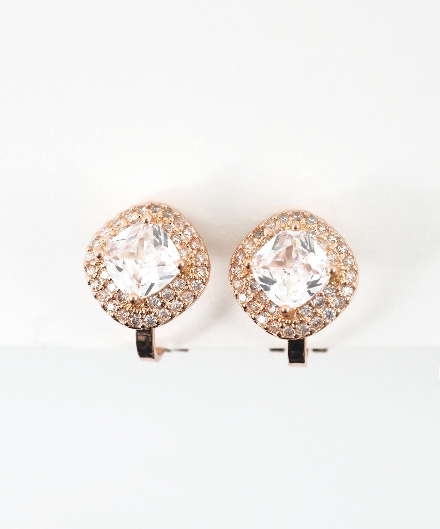 スクエアビジュークリップイヤリング