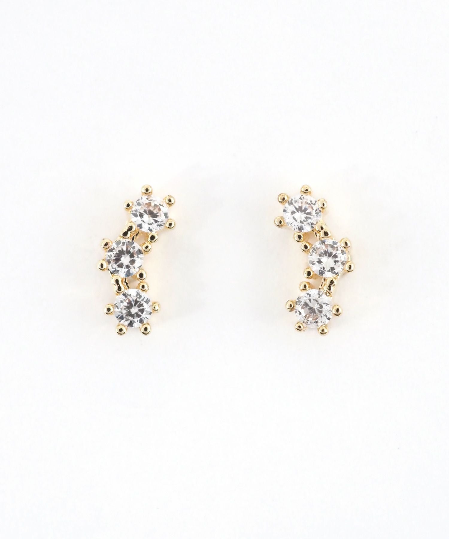 プチトリプルスレッドレスサージカルステンレスポストピアス