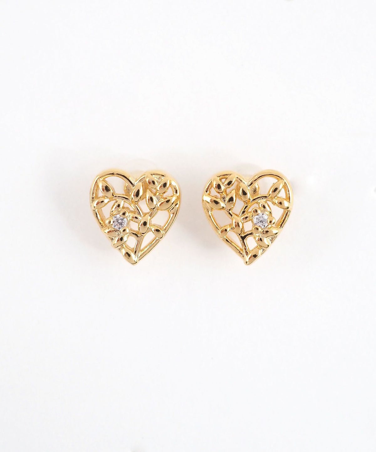 アラベスクハートジルコニアセラミックポストピアス