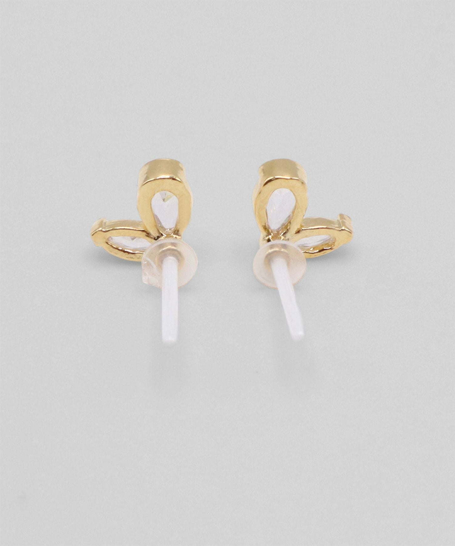 バタフライジルコニアセラミックポストピアス