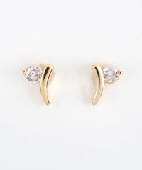 カーブジルコニアセラミックポストピアス