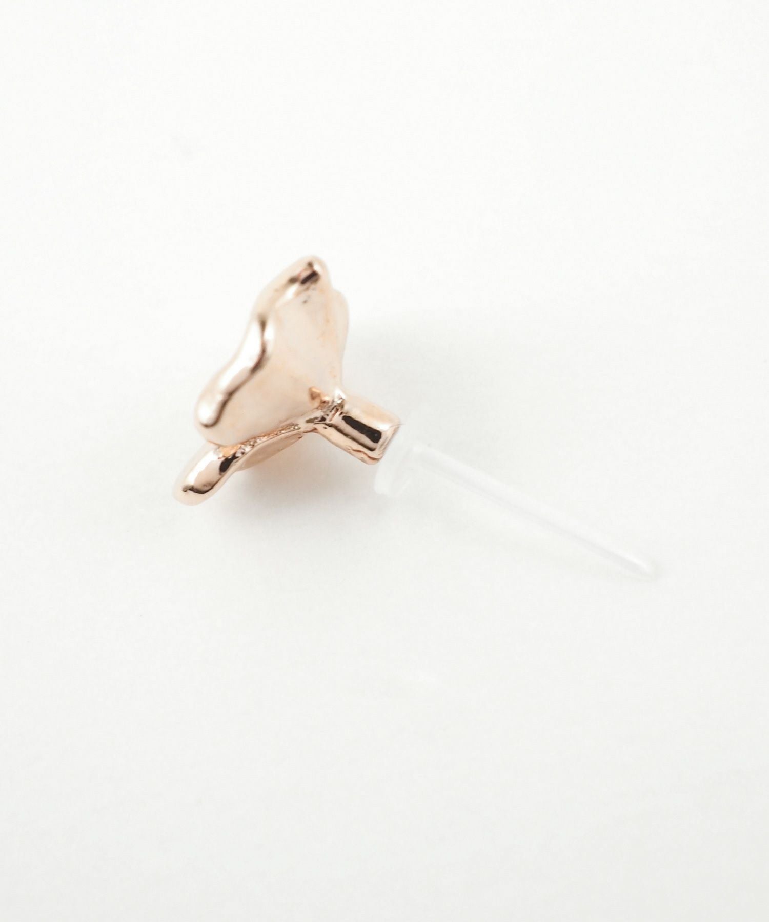 メタルフラワージルコニアセラミックポストピアス