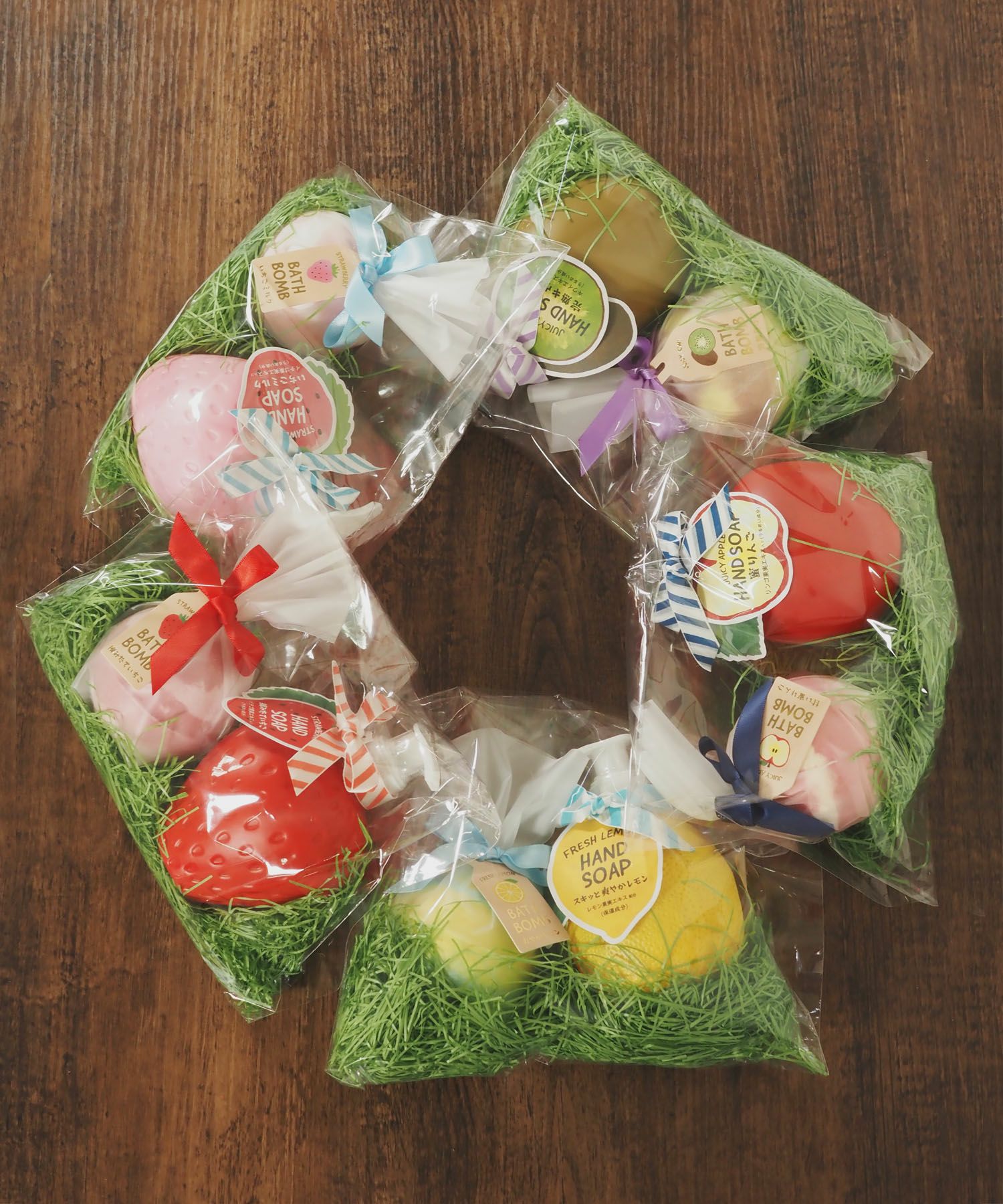 フルーツの森ハンドソープ＆マーブルバスボムギフトセット