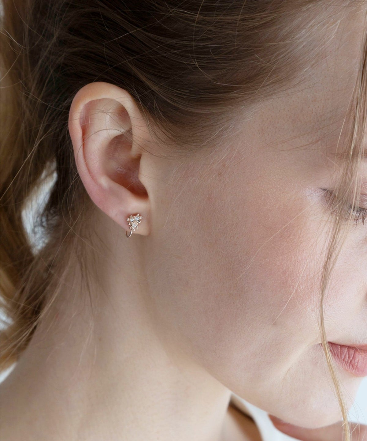 【web限定】ルミトリオフロラノンホールイヤリング【Lumirise】