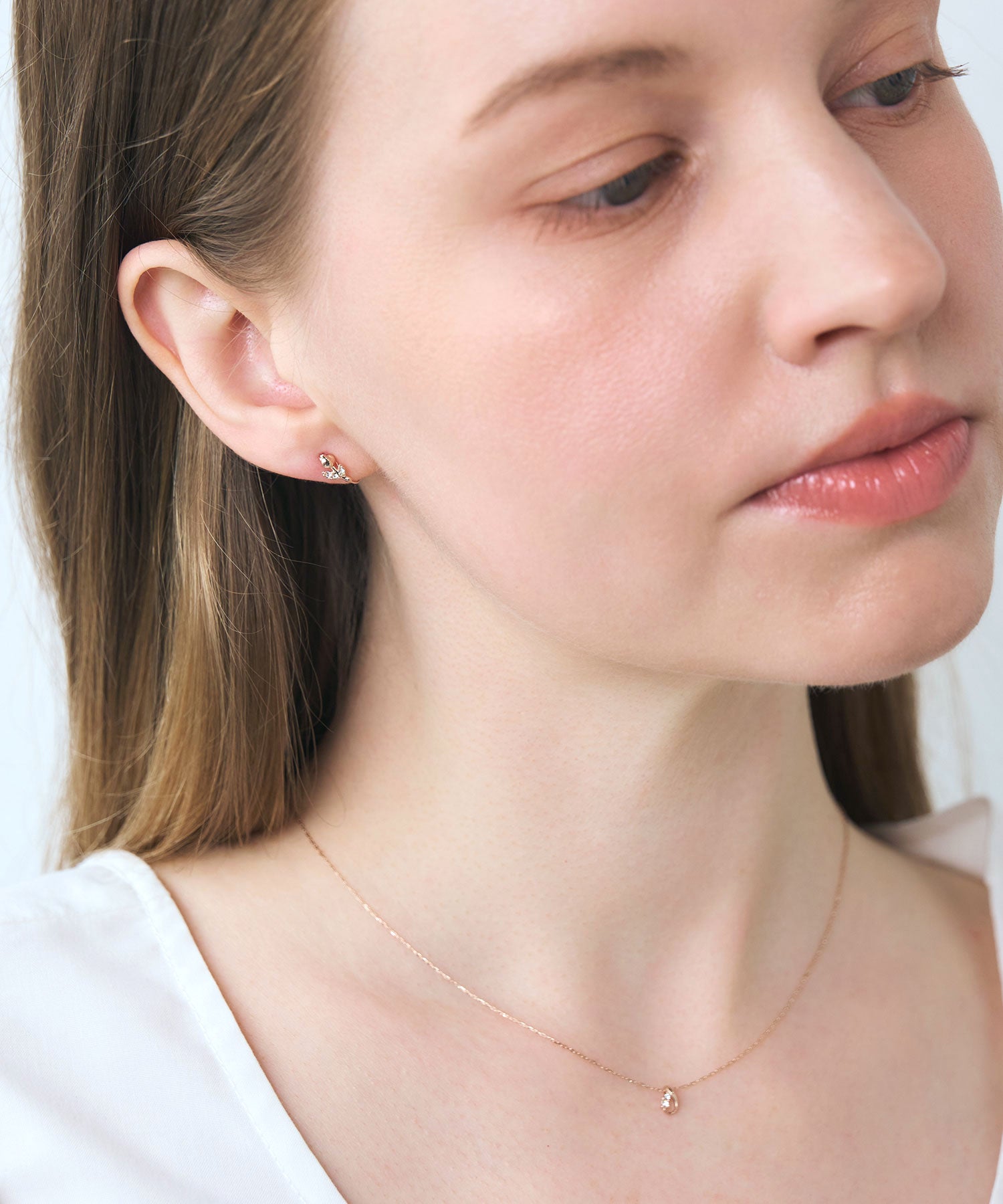 【web限定】ルミミニチューリップピュアチタンポストピアス【Lumirise】