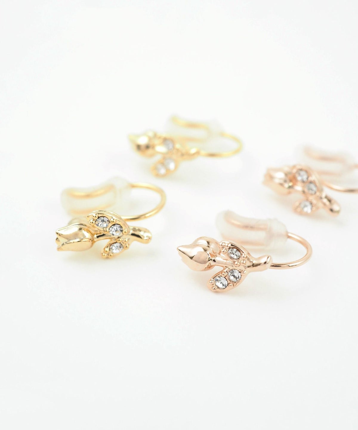 【web限定】ルミミニチューリップノンホールイヤリング【Lumirise】