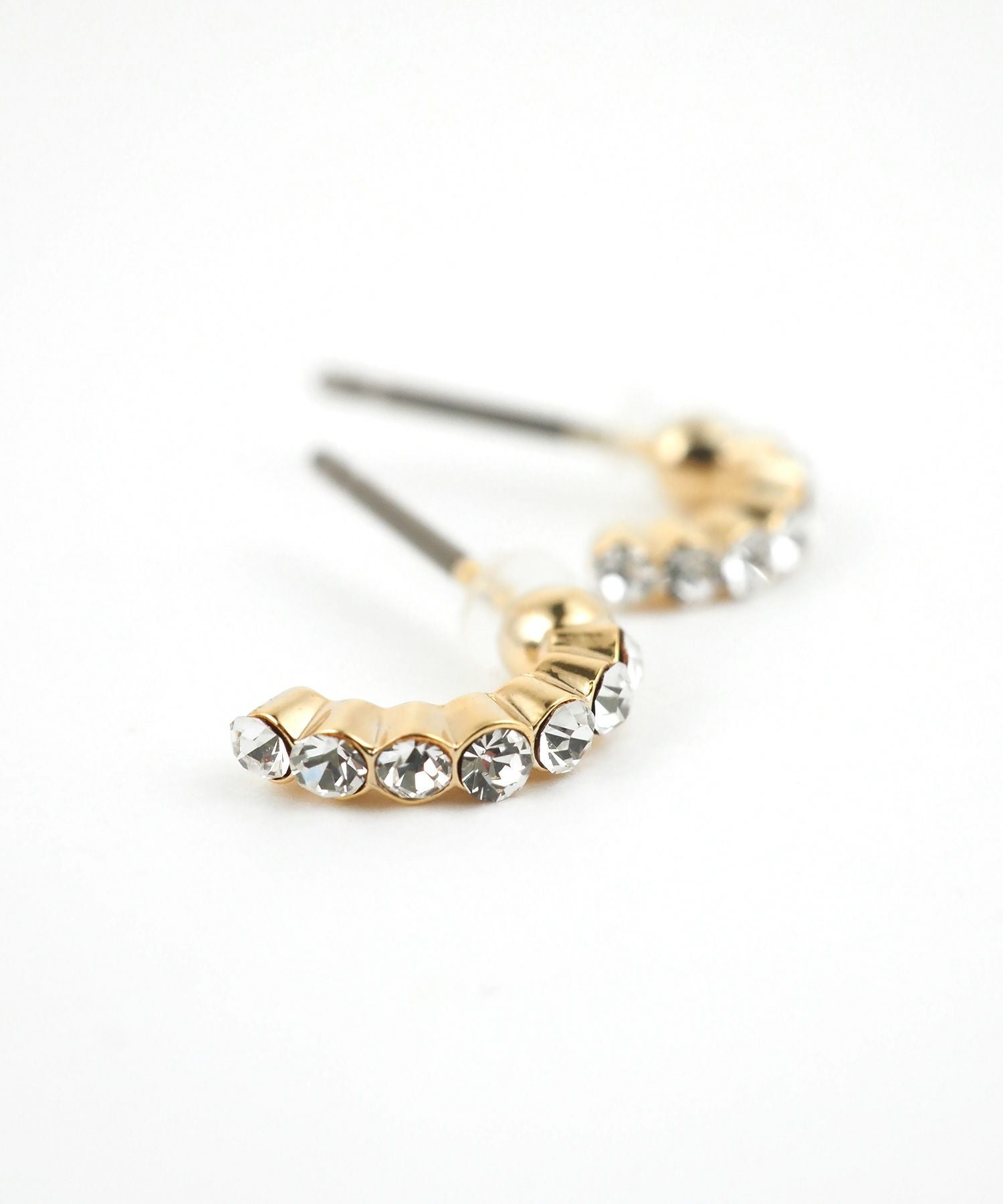 【web限定】ルミパヴェフープピュアチタンポストピアス【Lumirise】