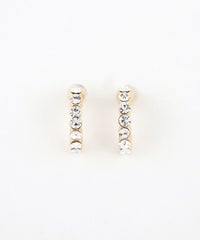 【web限定】ルミパヴェフープピュアチタンポストピアス【Lumirise】