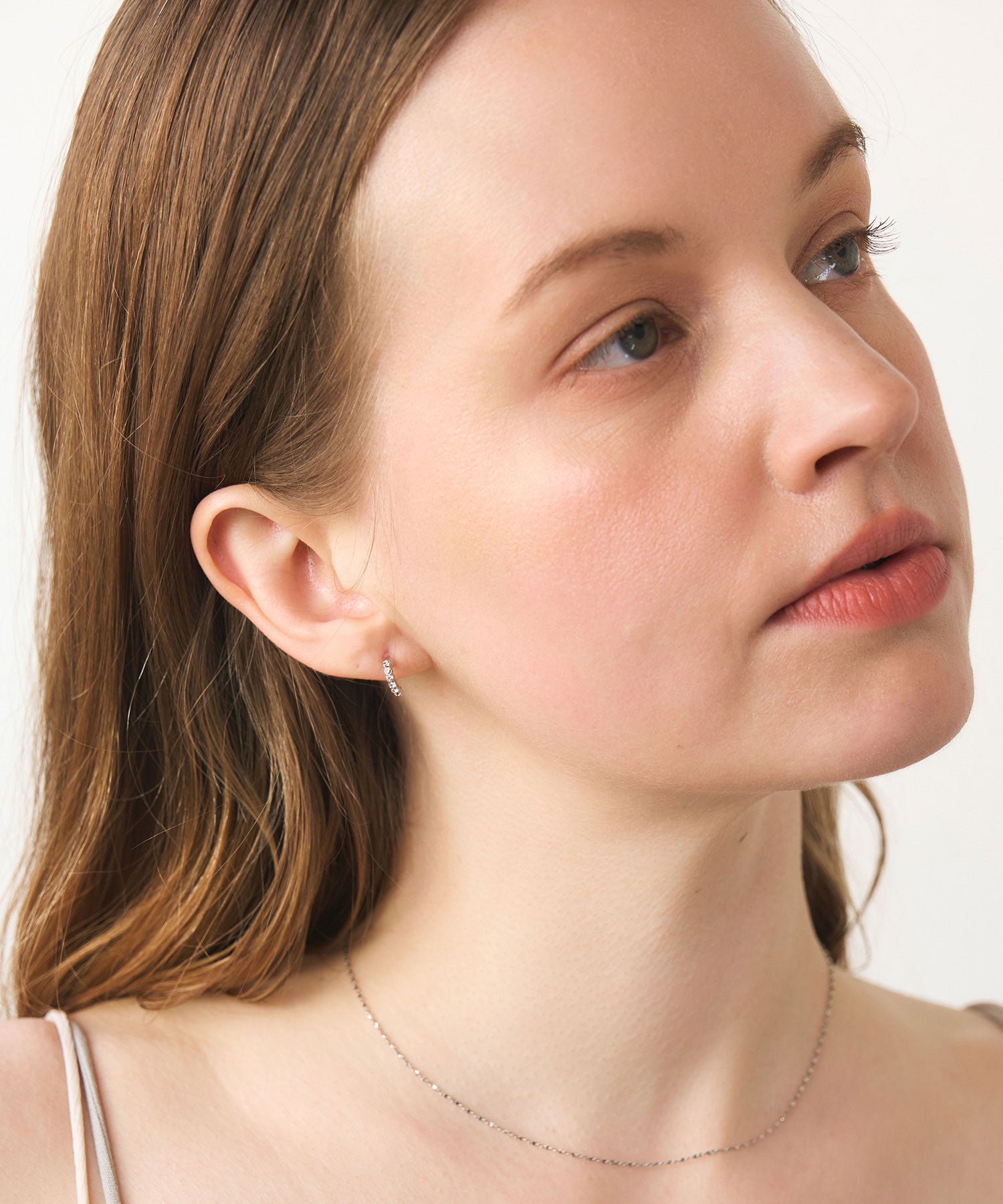 【web限定】ルミパヴェフープピュアチタンポストピアス【Lumirise】