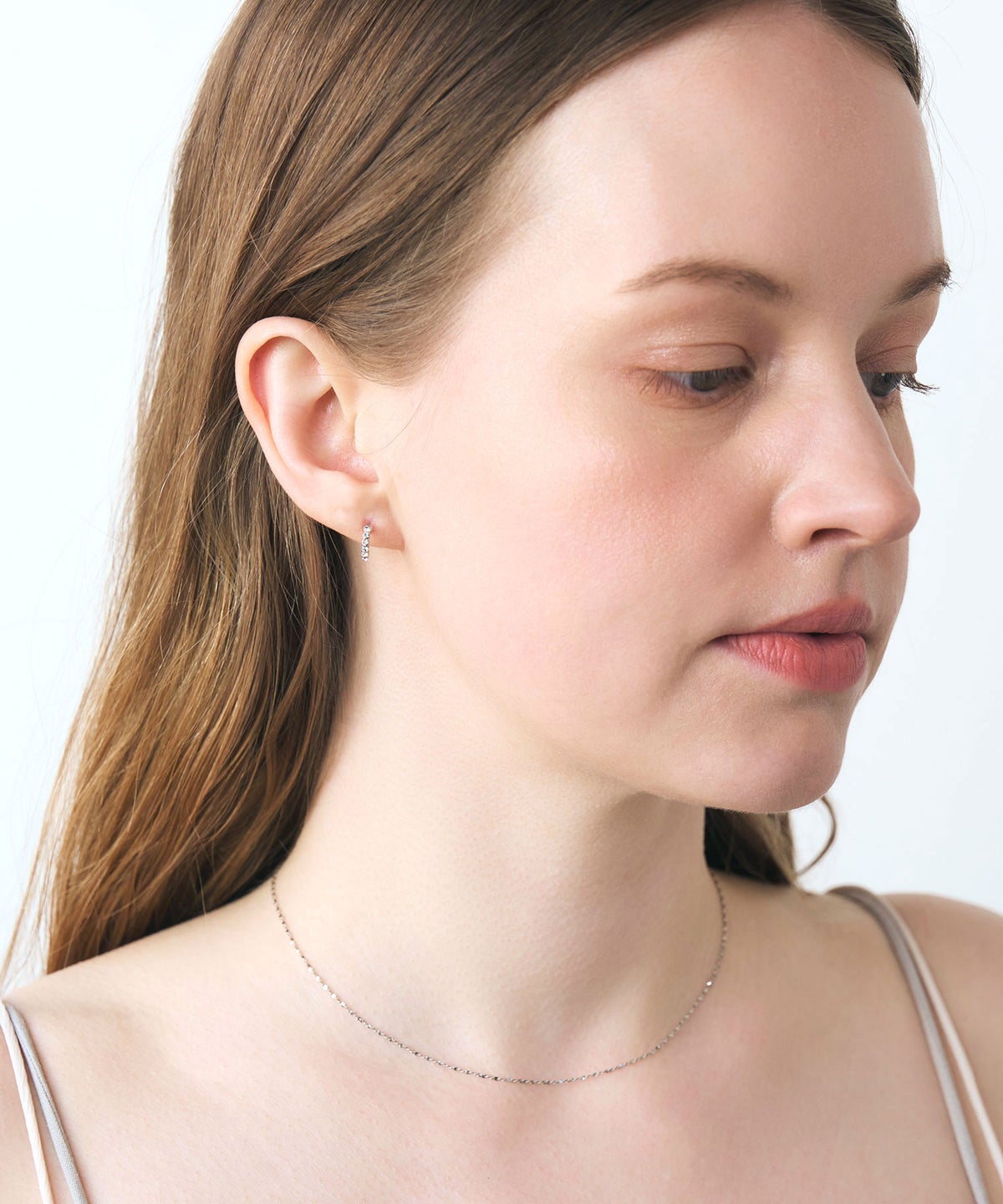 【web限定】ルミパヴェフープピュアチタンポストピアス【Lumirise】