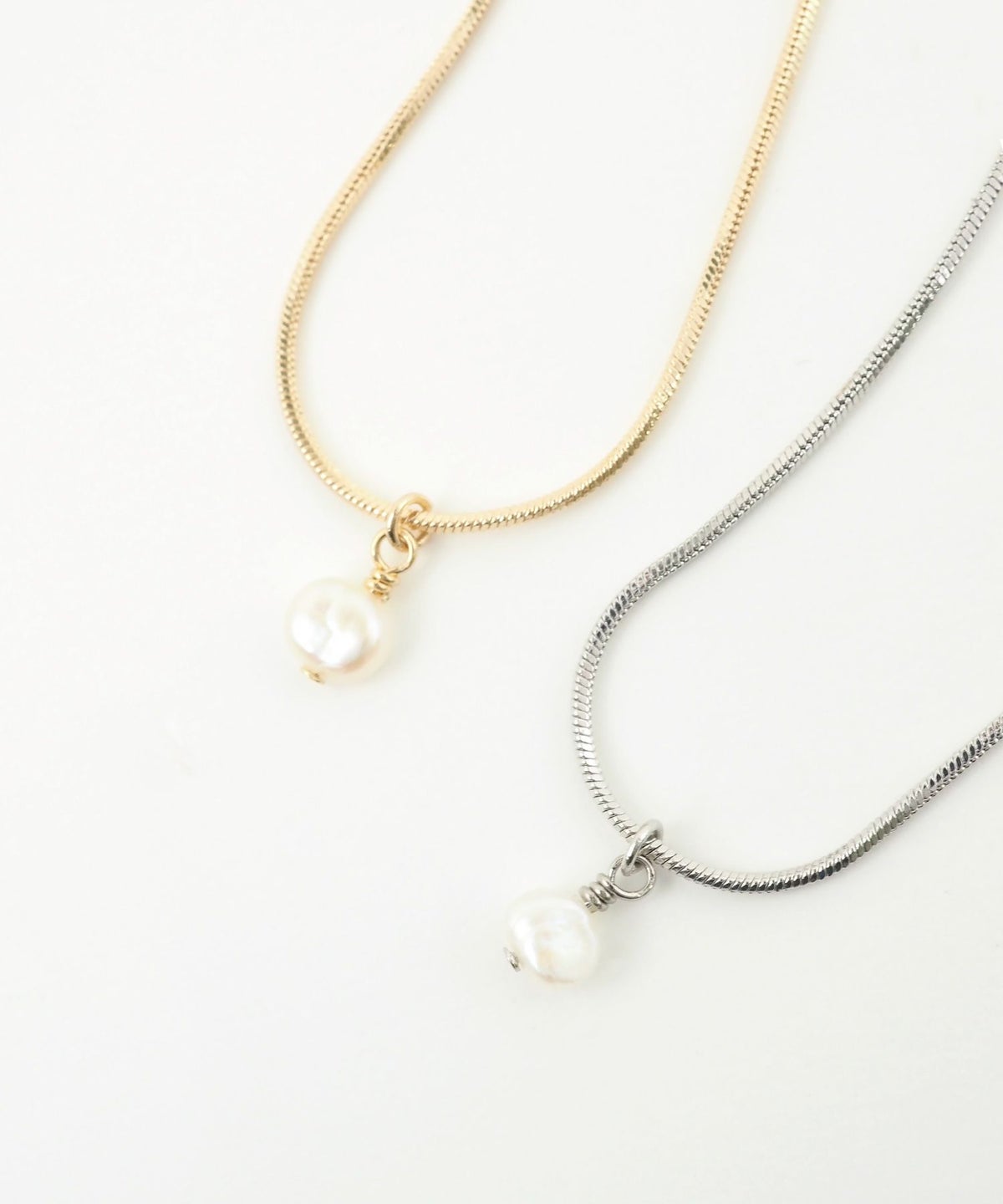 【web限定】淡水パールスネークスライドブレスレット