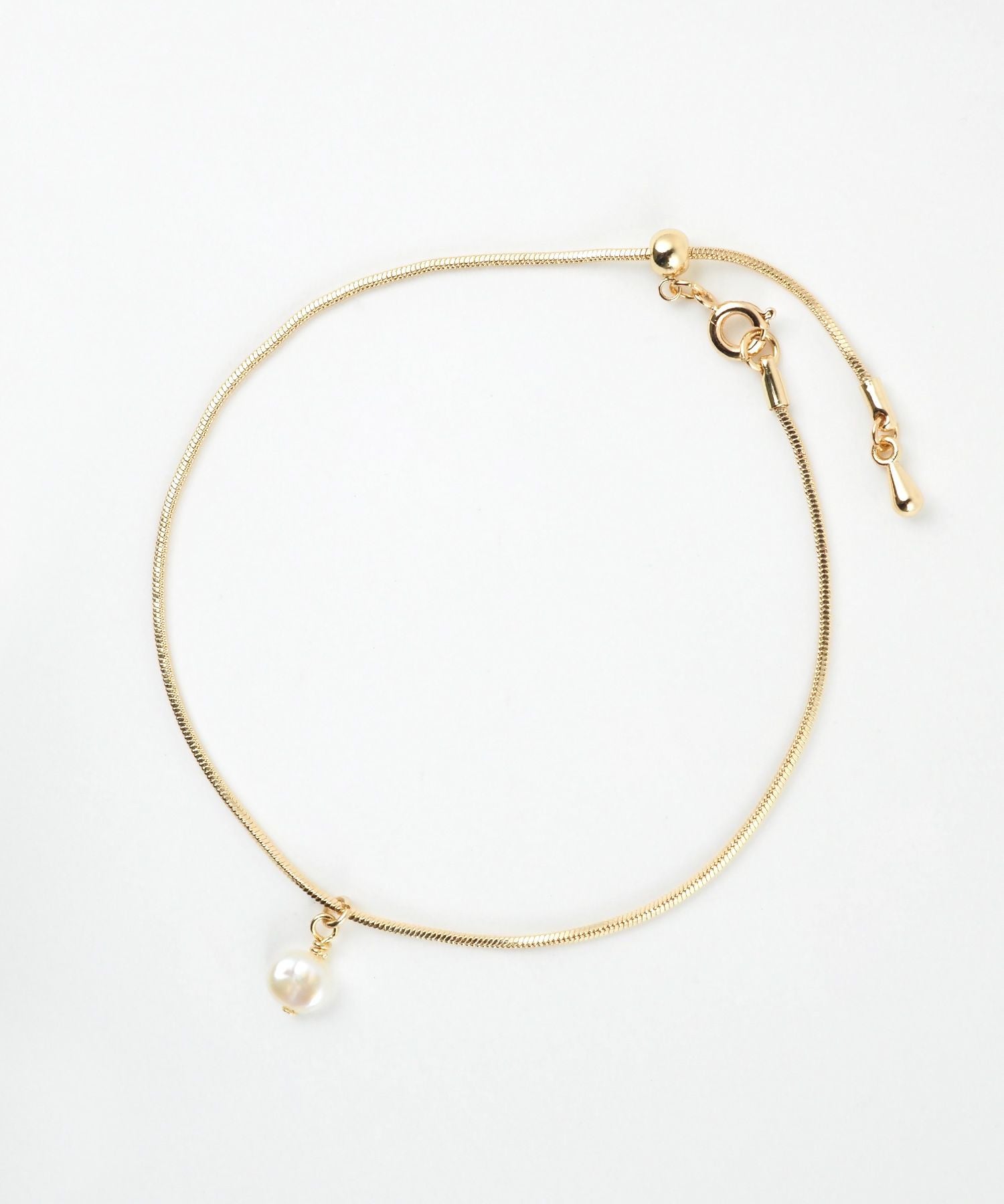 【web限定】淡水パールスネークスライドブレスレット