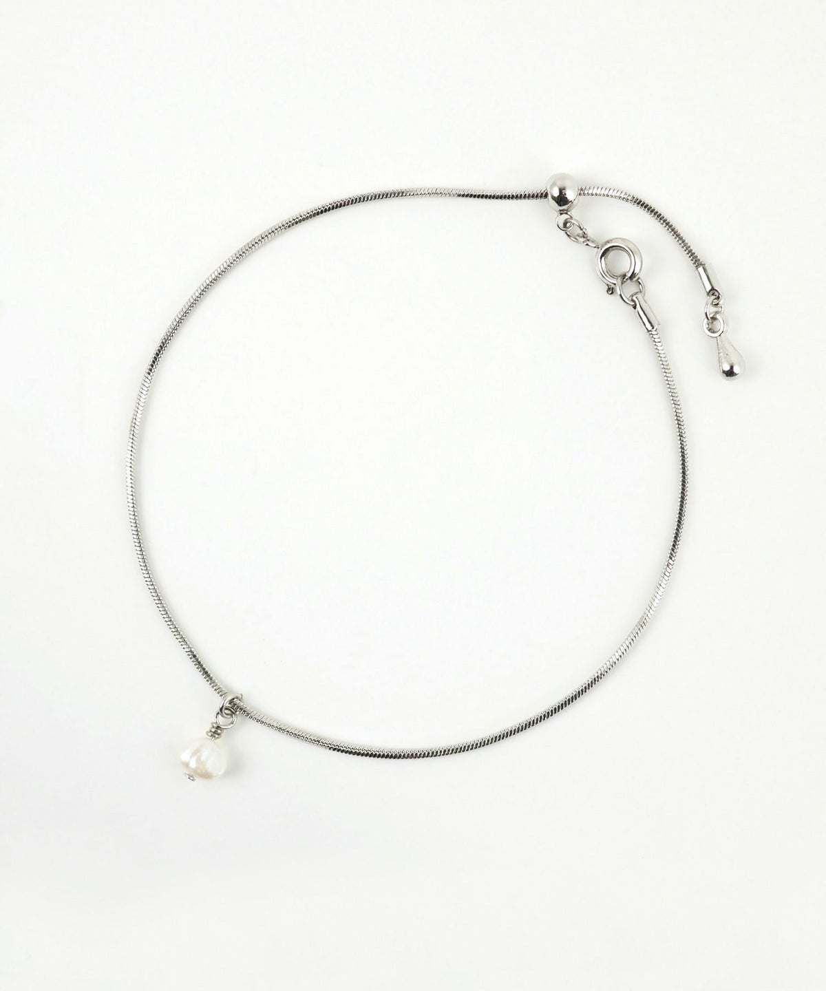 【web限定】淡水パールスネークスライドブレスレット