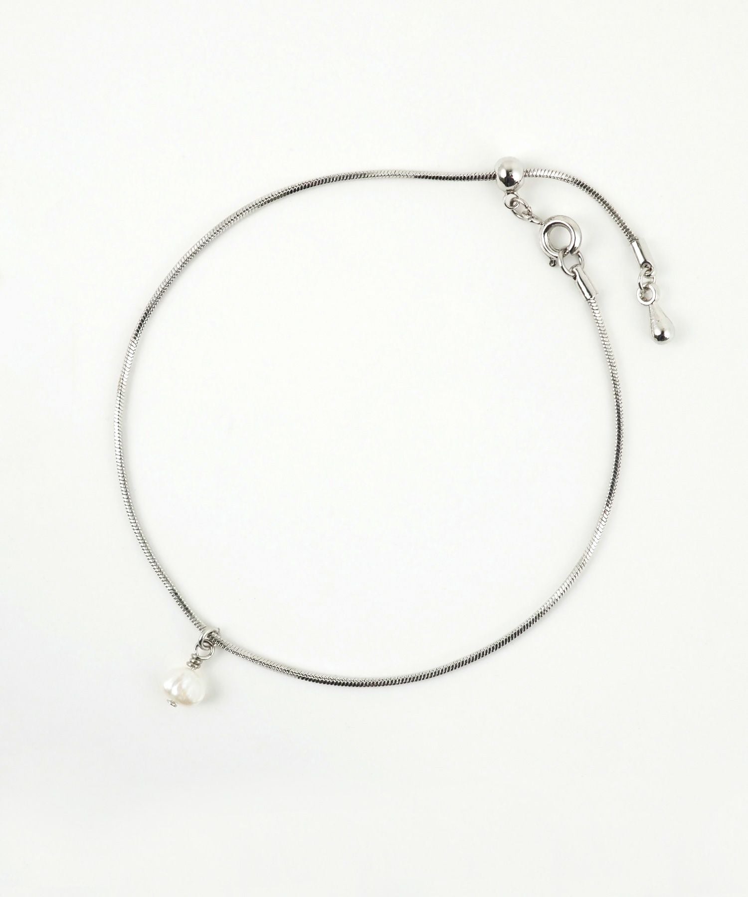 【web限定】淡水パールスネークスライドブレスレット