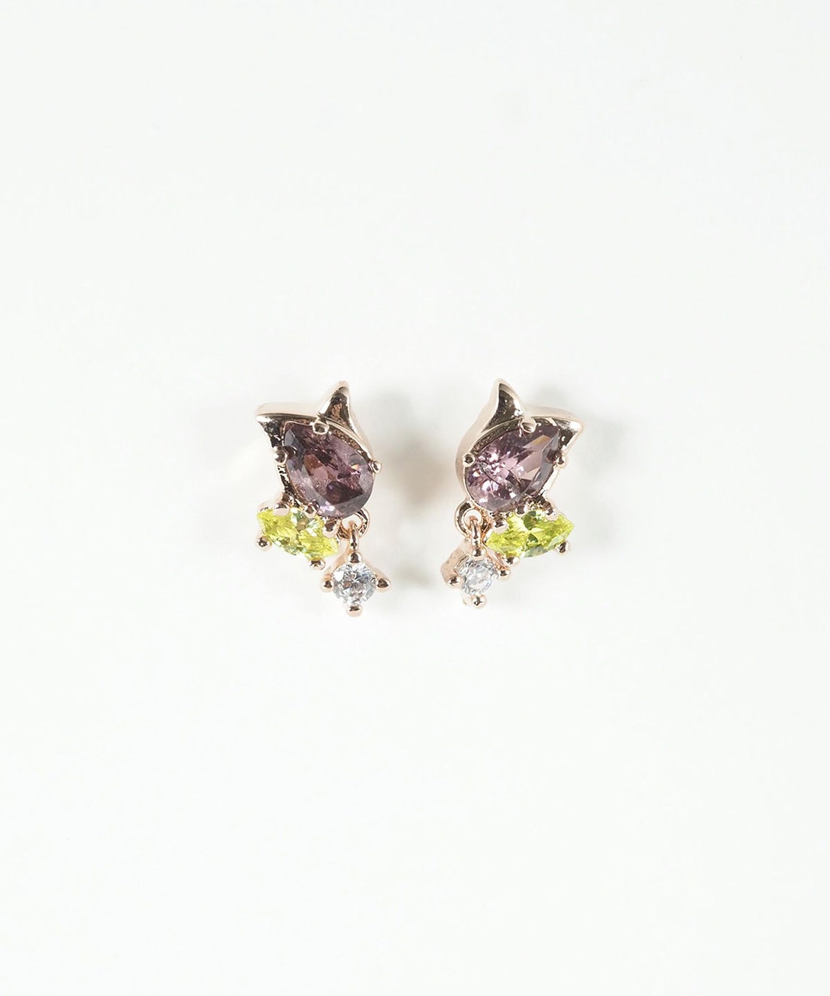 チューリップスイングストーンチタンポストピアス【MUK shady sophy】