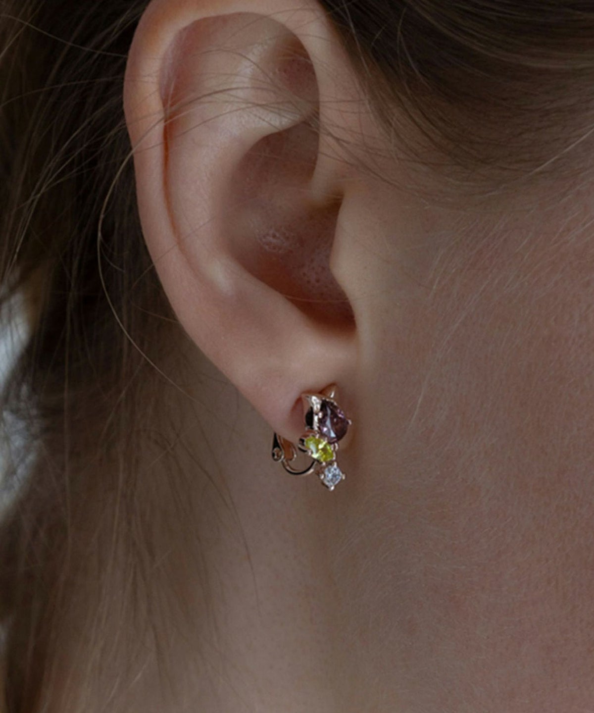 チューリップスイングストーンイヤリング【MUK shady sophy】