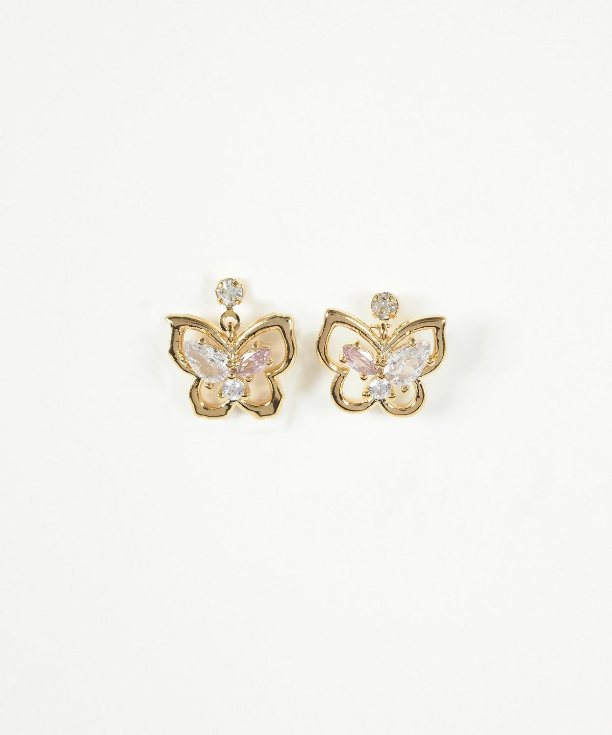 バタフライスイングチタンポストピアス【MUK shady sophy】