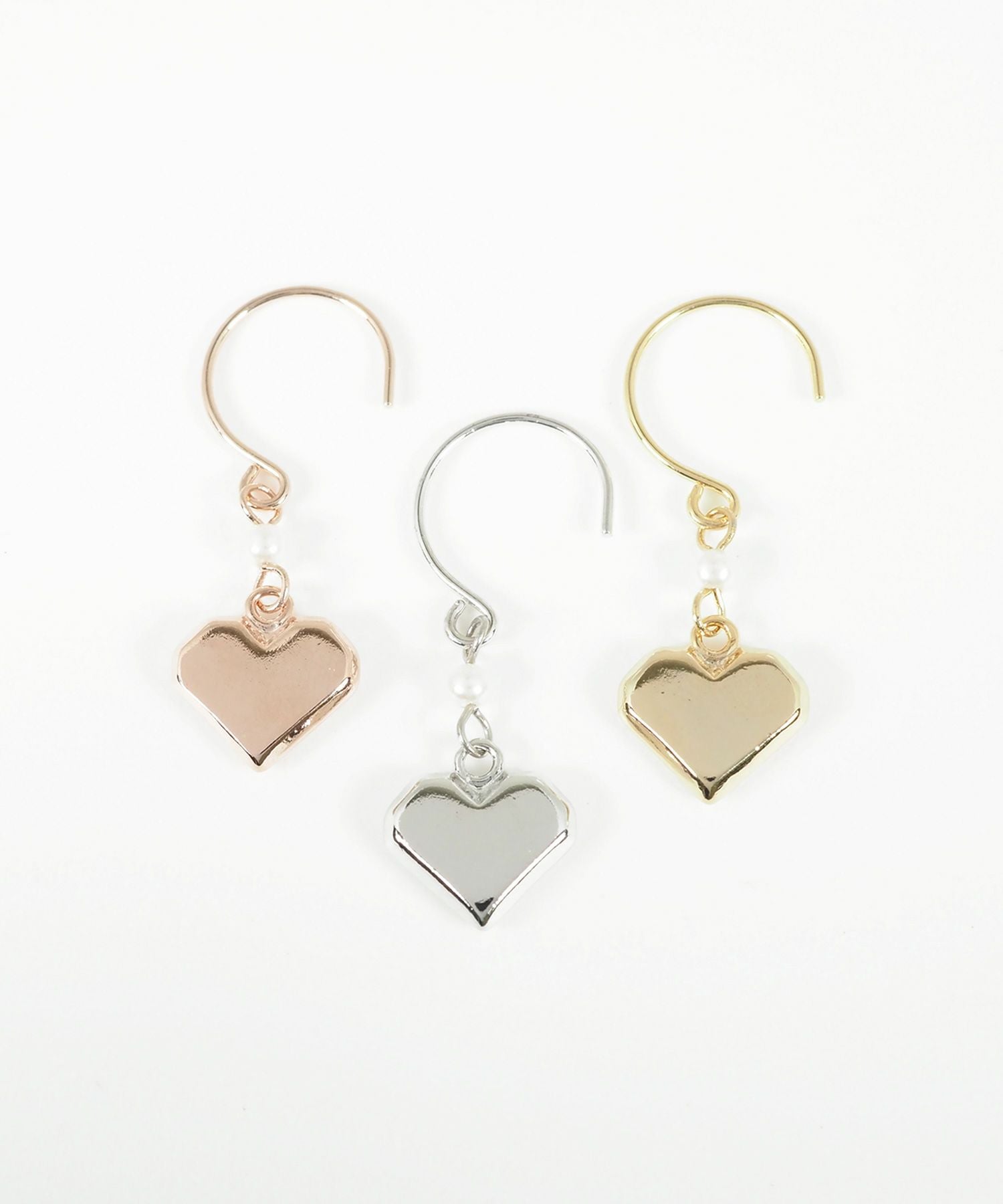 メタルハートフックピアス