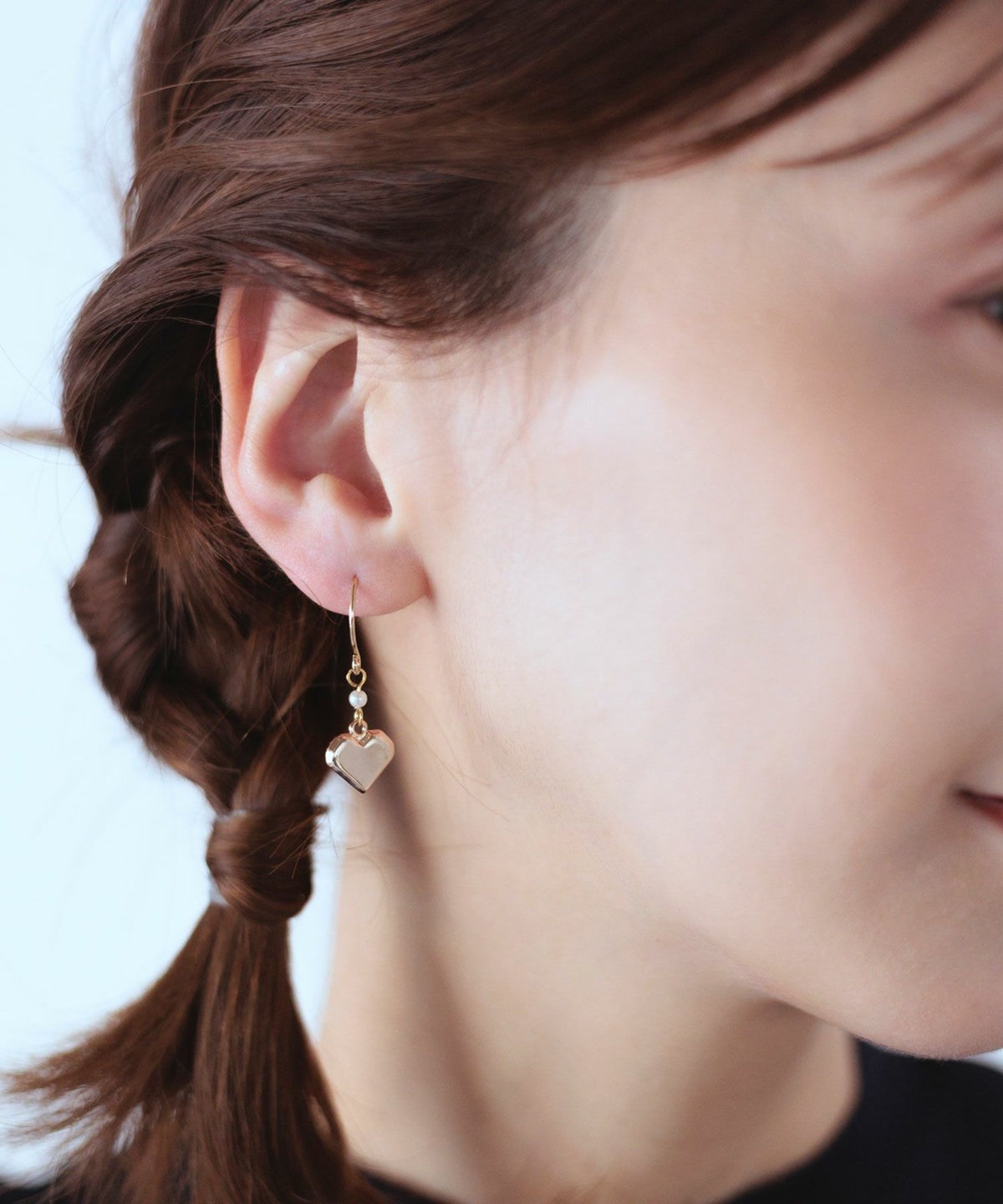 メタルハートフックピアス