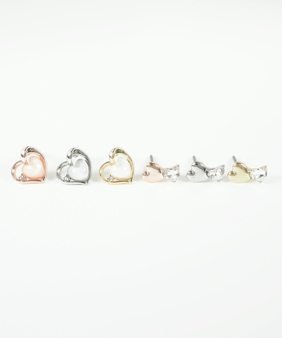 ラメハートセットチタンポストピアス