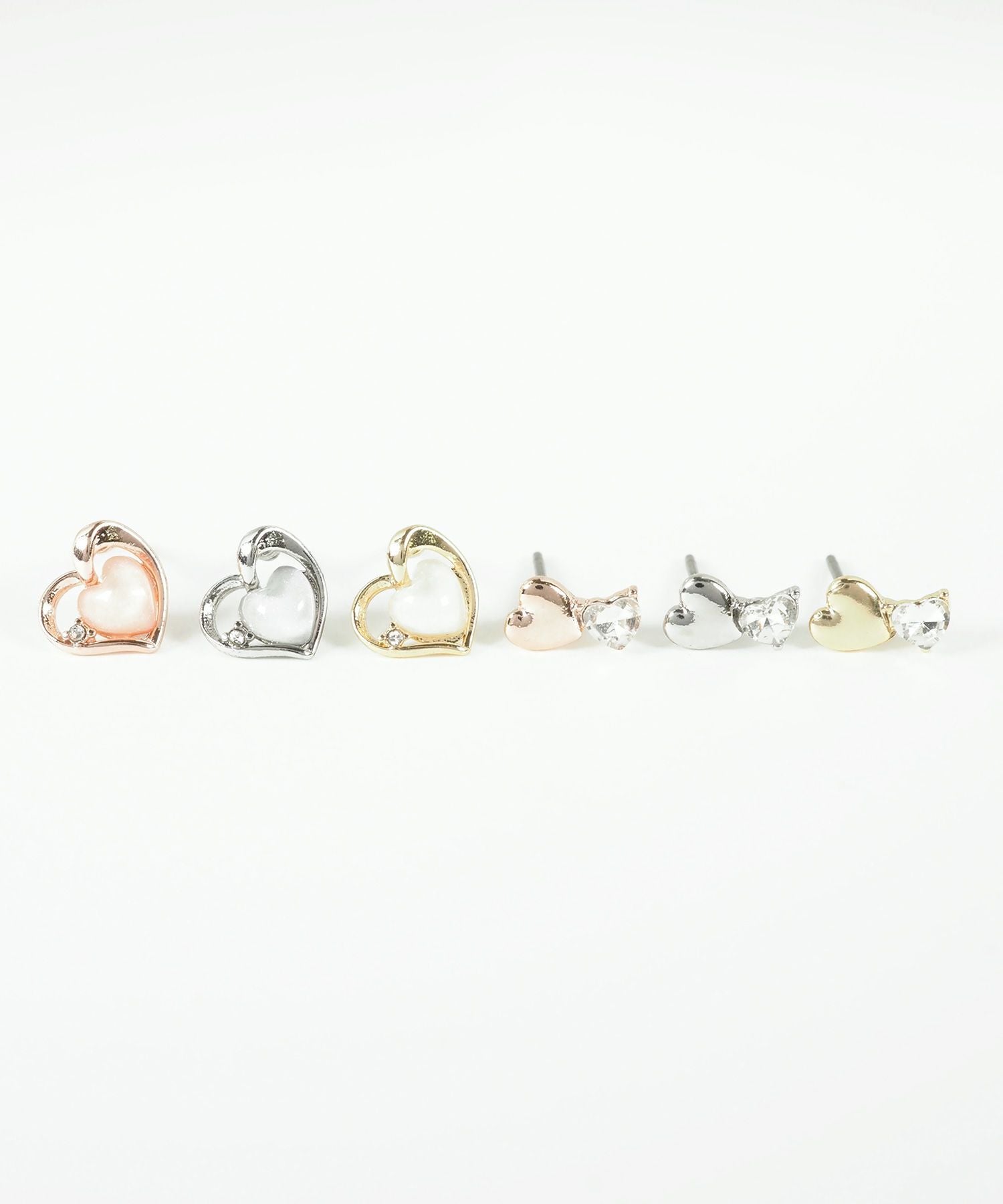 ラメハートセットチタンポストピアス