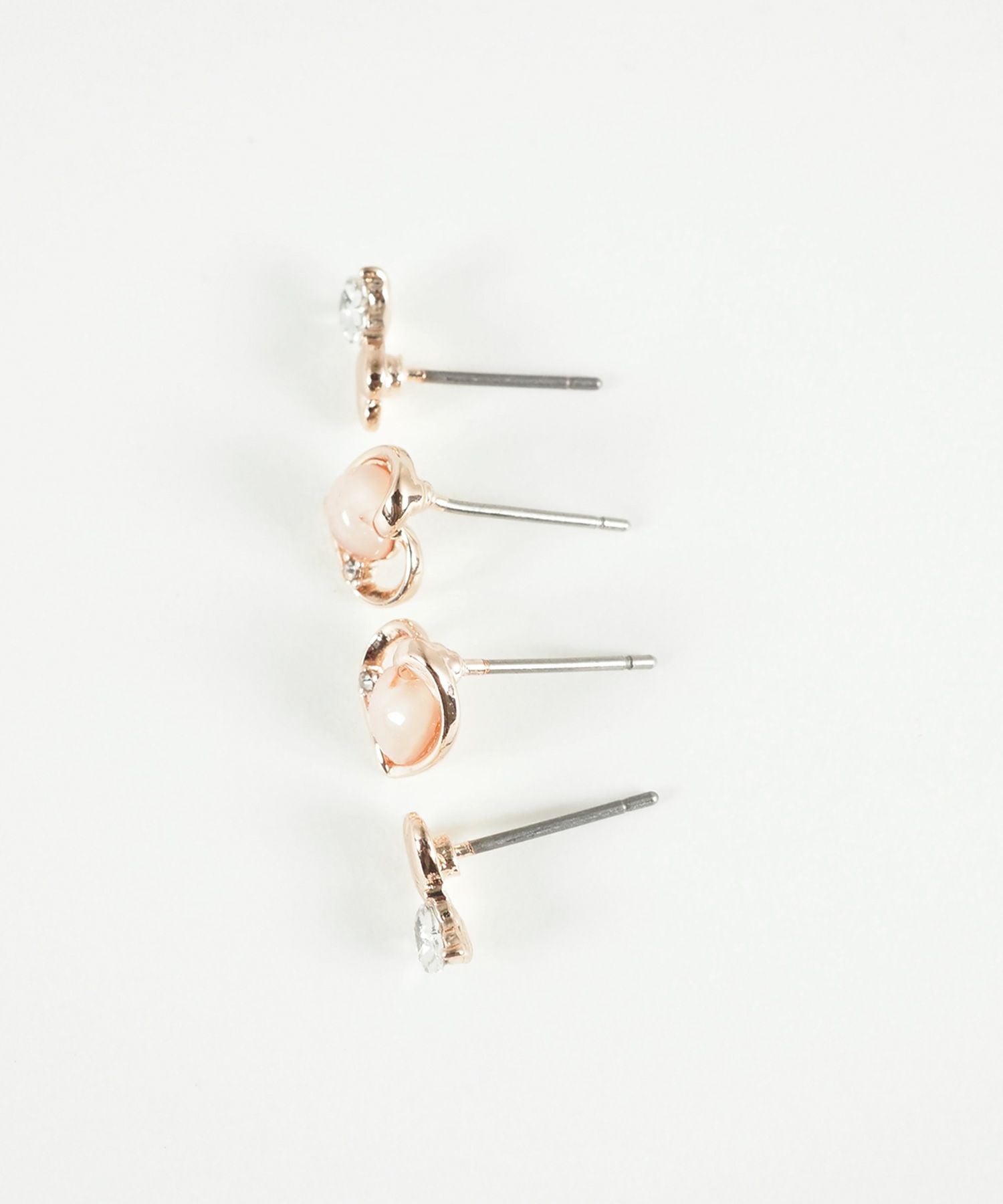 ラメハートセットチタンポストピアス