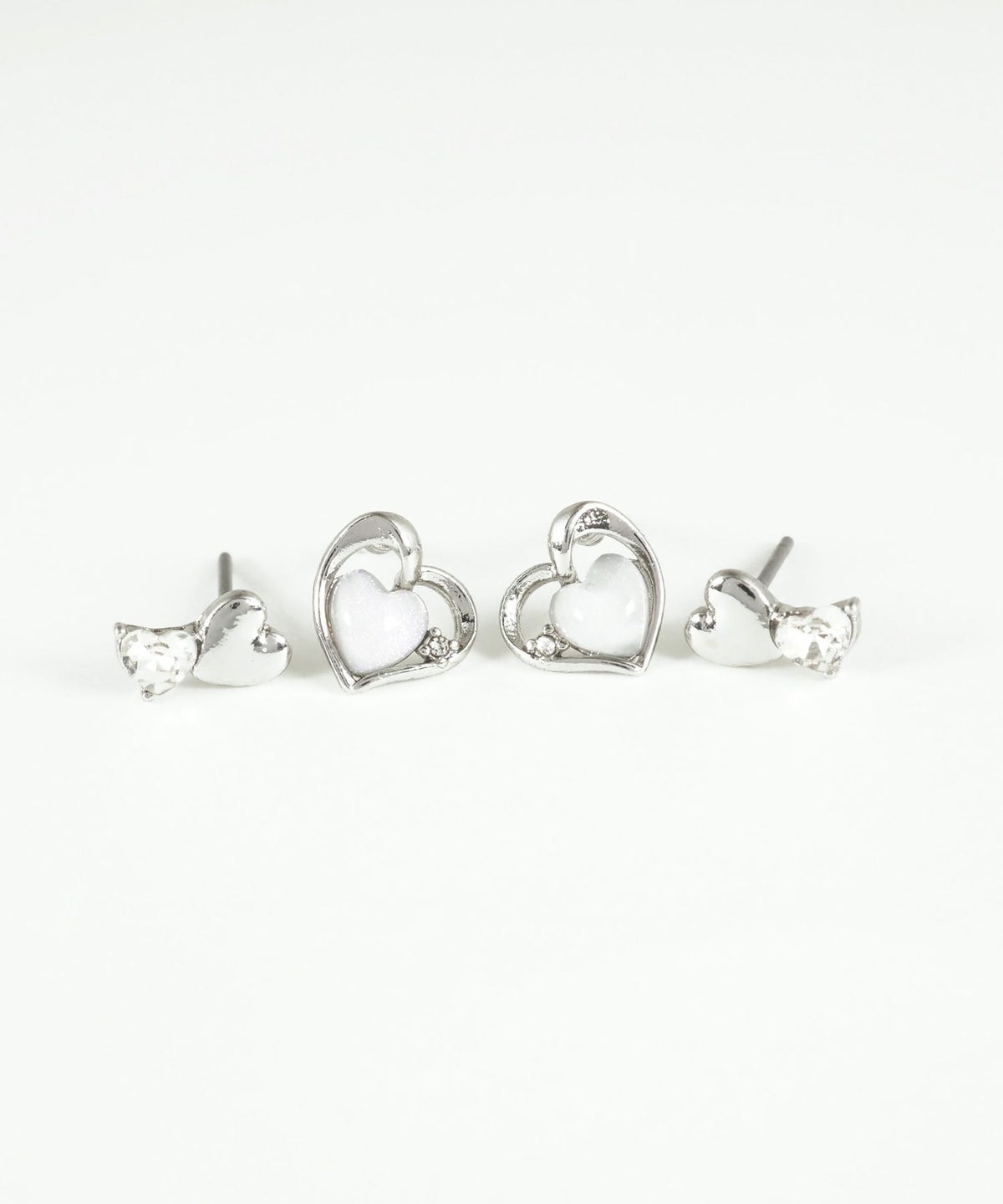 ラメハートセットチタンポストピアス