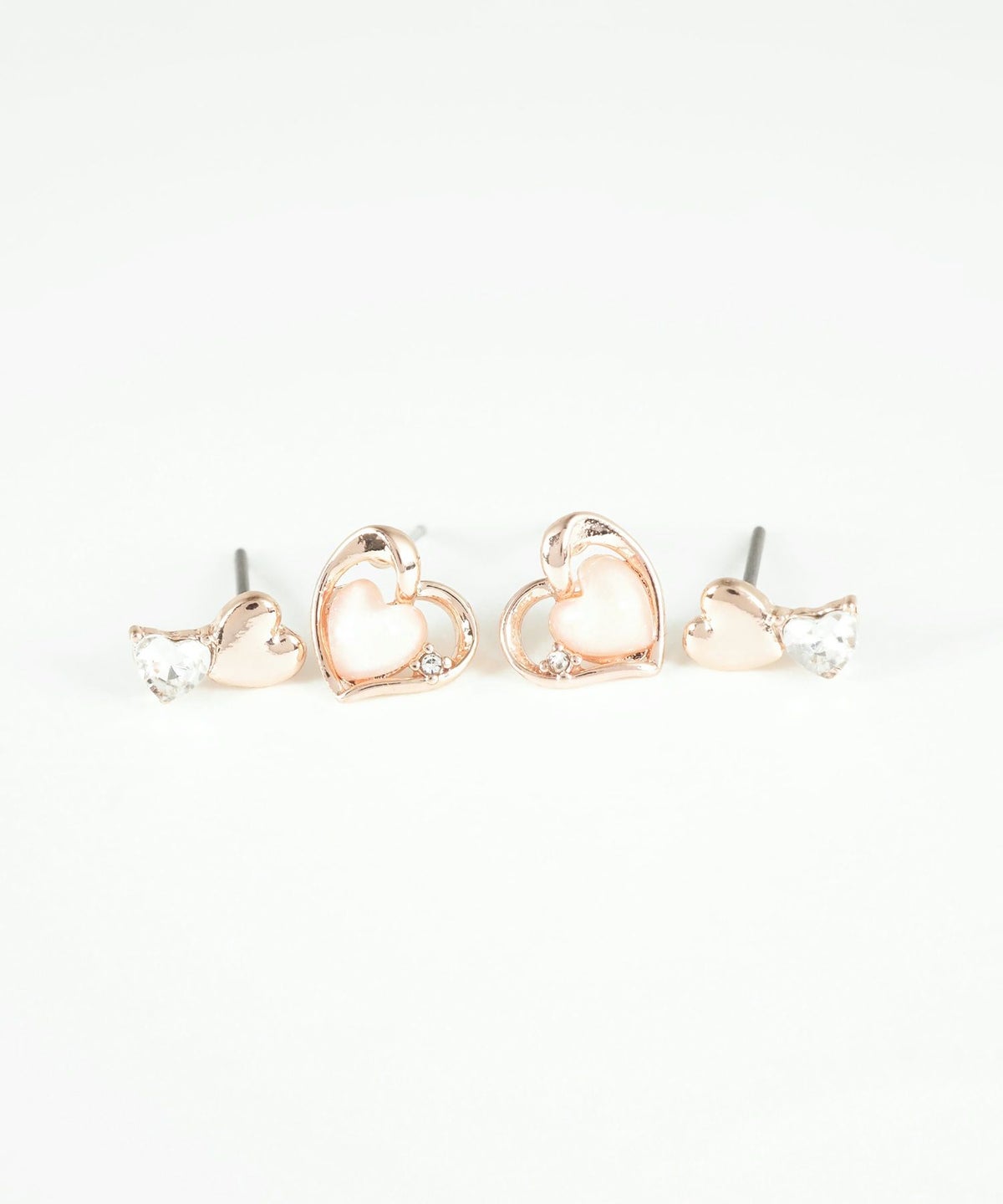 ラメハートセットチタンポストピアス