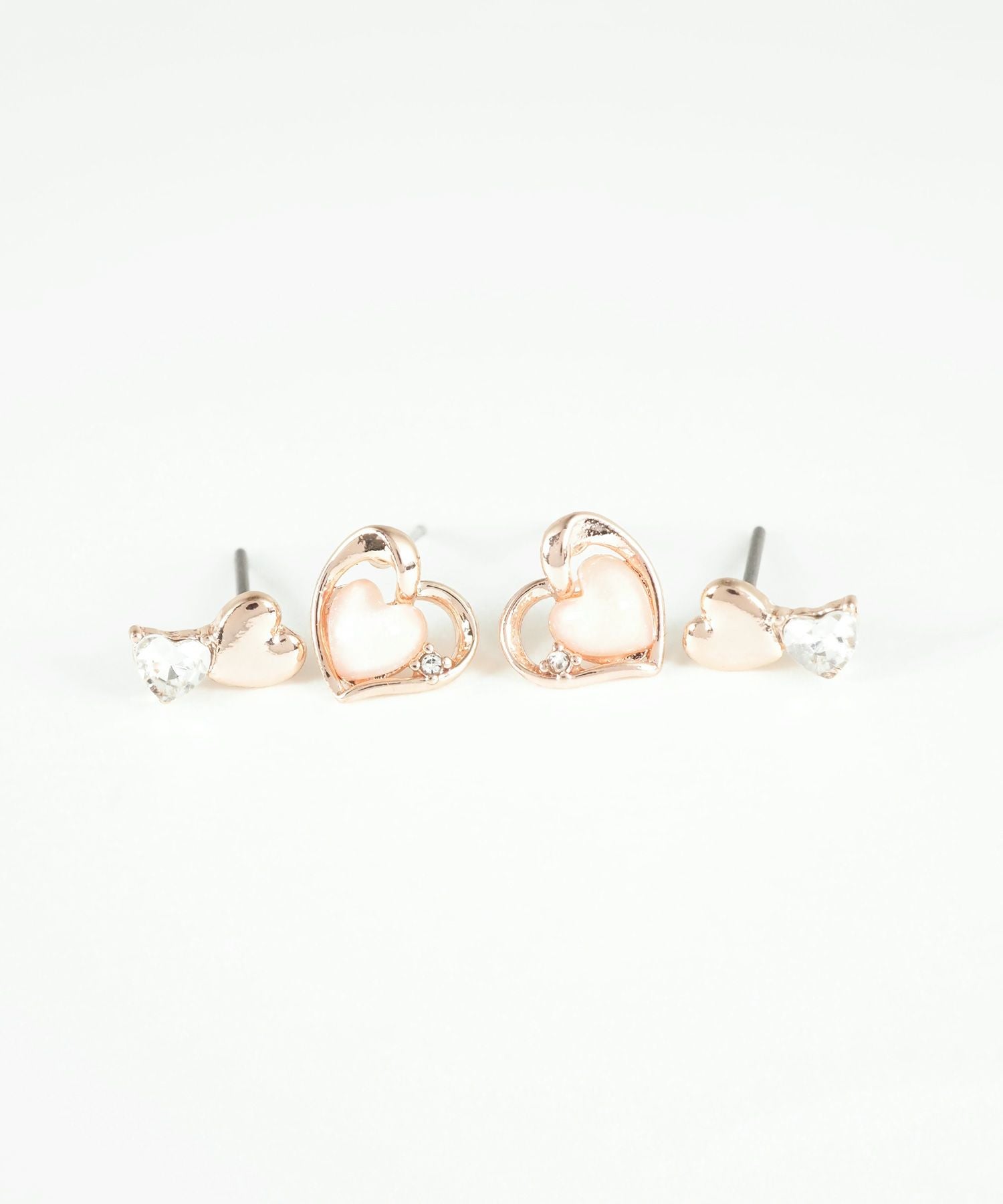 ラメハートセットチタンポストピアス