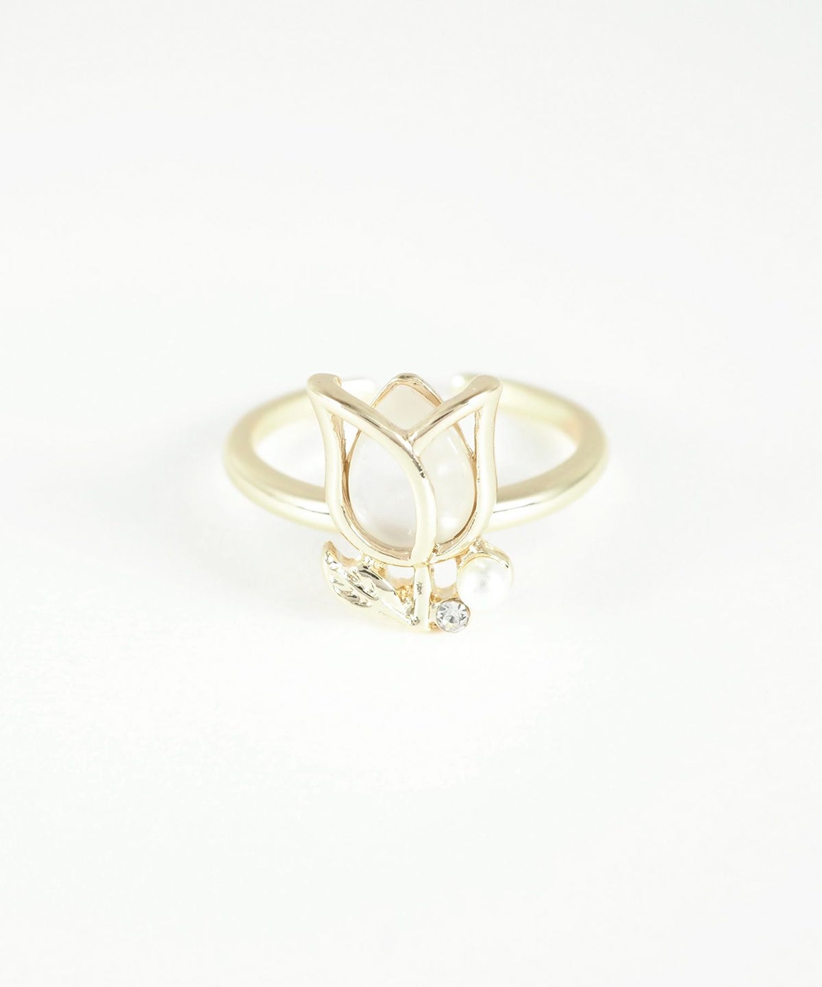 キャッツアイチューリップリング