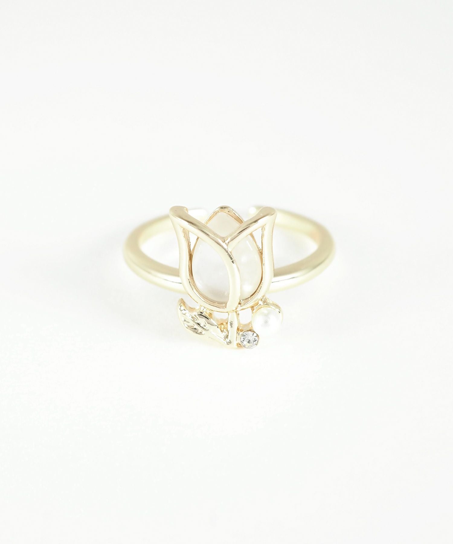 キャッツアイチューリップリング